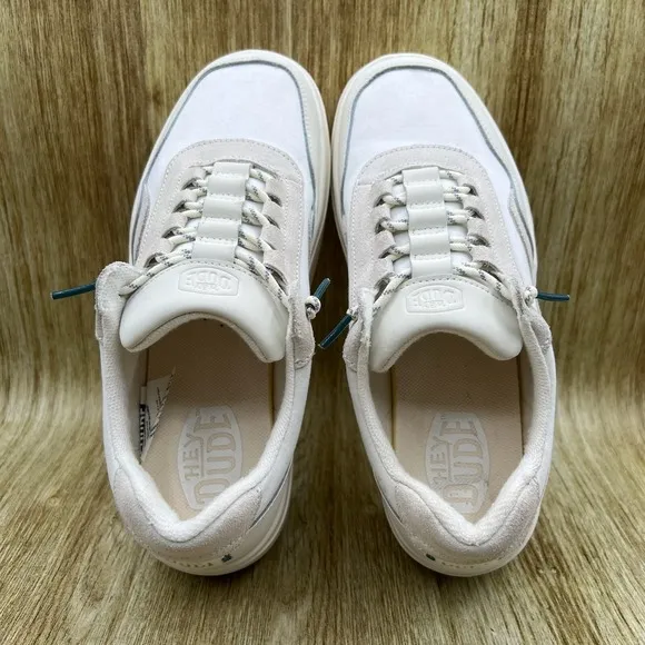 Hey Dude Shoes Hudson Lift Sport Women's Size 9 Cream White Shoes Slip On Loafer