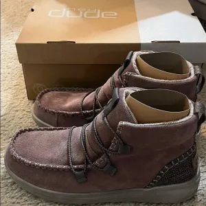 Hey Dude Womens Eloise Suede Antique Rose Boots
