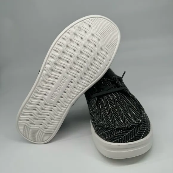 Hey Dudes Women’s‎ 5 Wendy Rise Black Herringbone Slip On Shoes 121944888