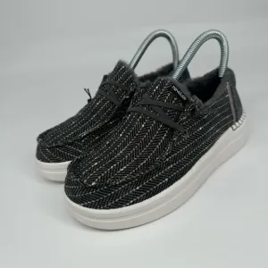 Hey Dudes Women’s‎ 5 Wendy Rise Black Herringbone Slip On Shoes 121944888