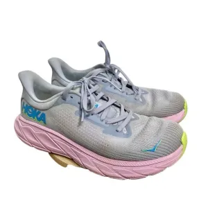 Hoka One WOMEN'S ARAHI 7 GULL/PINK TWILIGHT Size 7 1/2 Sneaker Shoes 7.5 Running