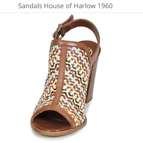 House of Harlow 1960 Teagan woven leather sandals