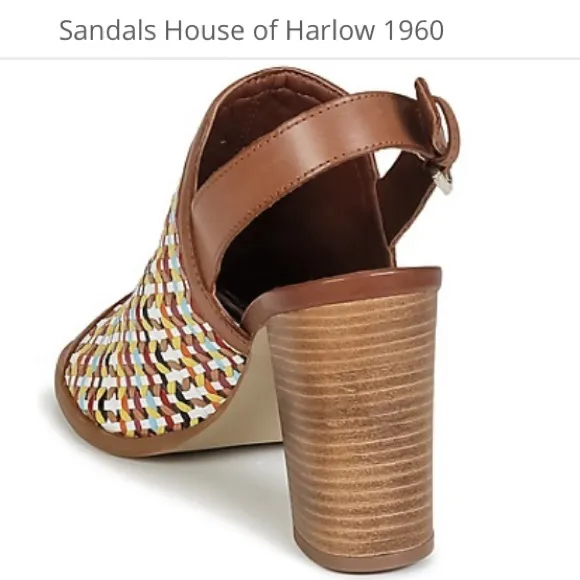 House of Harlow 1960 Teagan woven leather sandals