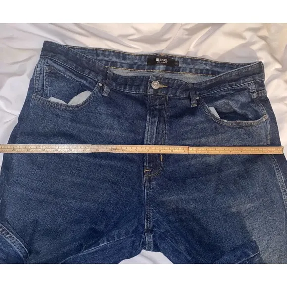 HUDSON Bow Legged Men‎ Size 38 Tapped Bagged Blue M726DPP