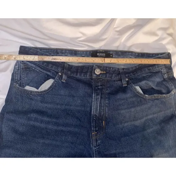 HUDSON Bow Legged Men‎ Size 38 Tapped Bagged Blue M726DPP