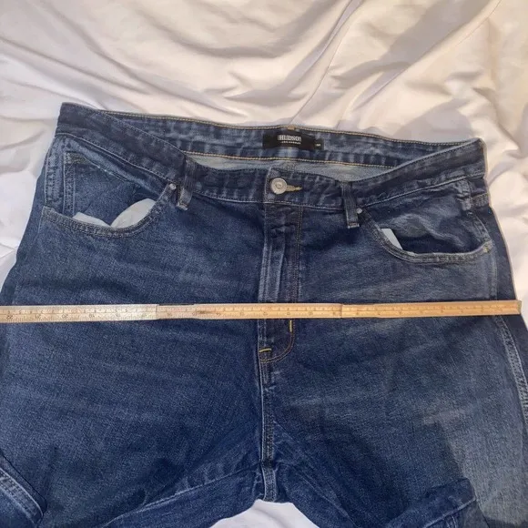HUDSON Bow Legged Men‎ Size 38 Tapped Bagged Blue M726DPP