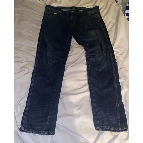 HUDSON Bow Legged Men‎ Size 38 Tapped Bagged Blue M726DPP