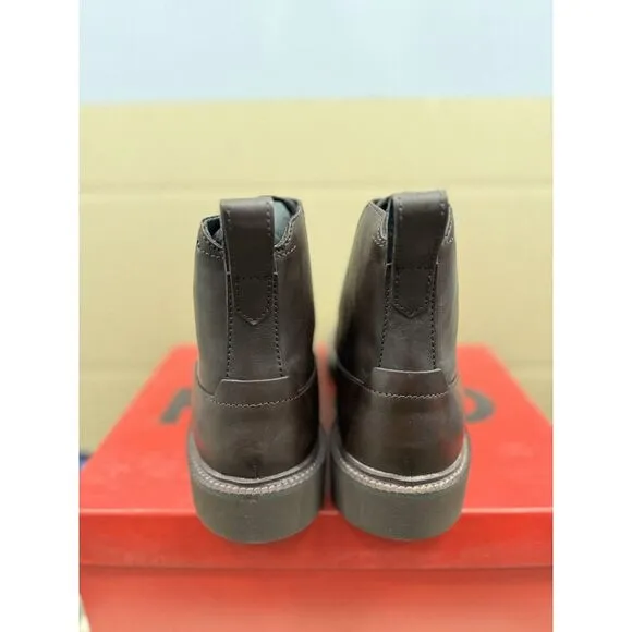 Hugo Boss Mens US 11 EU 44‎ Brown Leather Boot Distrcit Halb it Lace Up NIB