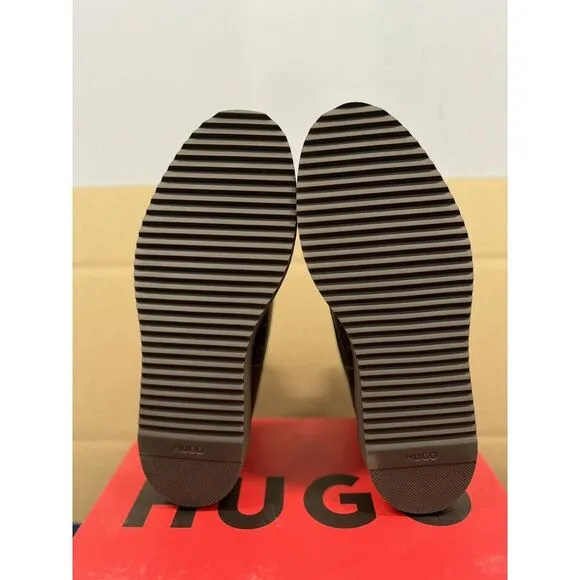 Hugo Boss Mens US 11 EU 44‎ Brown Leather Boot Distrcit Halb it Lace Up NIB