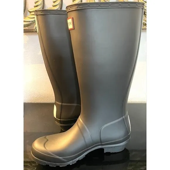 Hunter Rain Boots Kids Classic Original Tall Big Kid Size  3G/2B Matte Black NEW