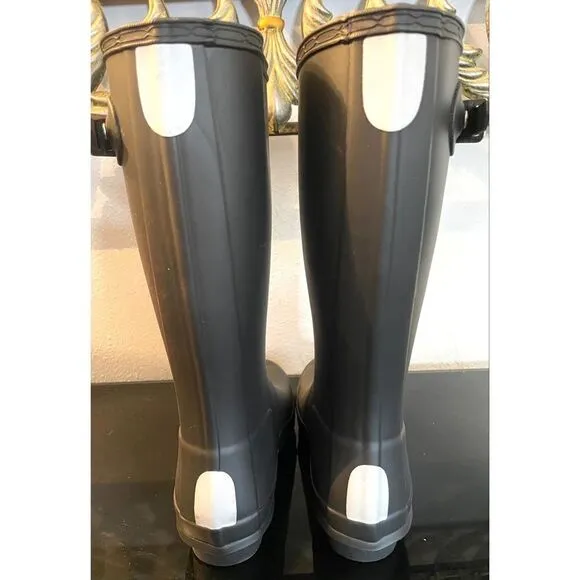 Hunter Rain Boots Kids Classic Original Tall Big Kid Size  3G/2B Matte Black NEW