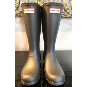 Hunter Rain Boots Kids Classic Original Tall Big Kid Size  3G/2B Matte Black NEW