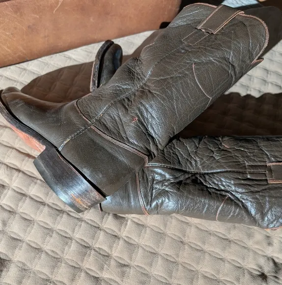 Hyer western leather boots vintage handmade classic