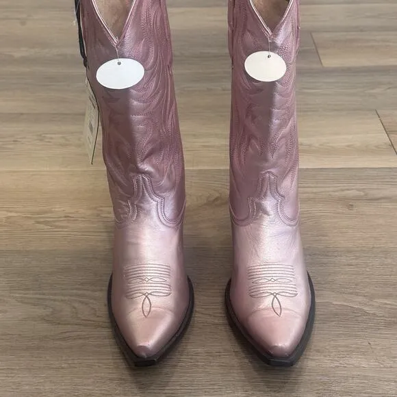 Idyllwind NWT Western Metallic Pink Boots Women’s 8.5 Cowgirl Barbie Core Rodeo