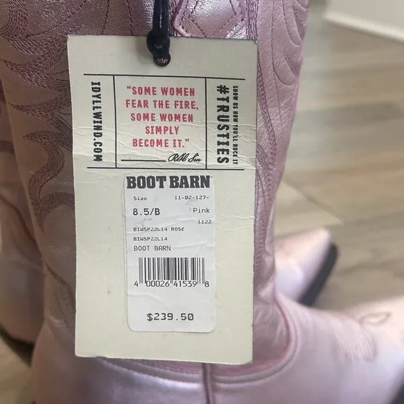 Idyllwind NWT Western Metallic Pink Boots Women’s 8.5 Cowgirl Barbie Core Rodeo