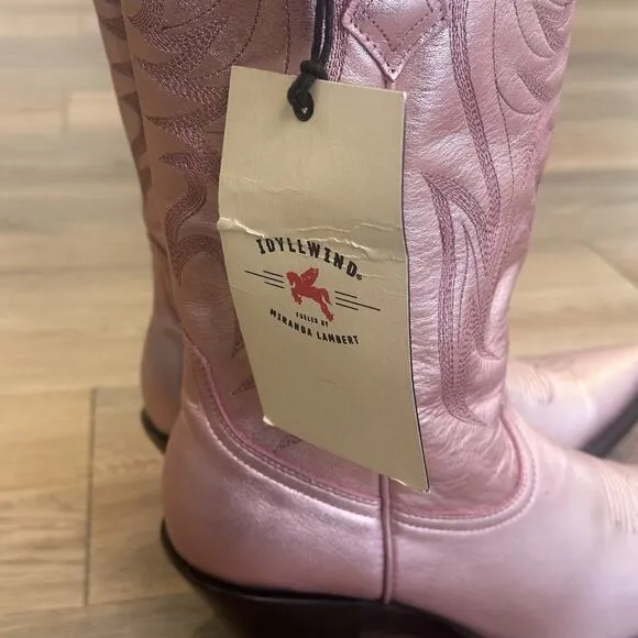 Idyllwind NWT Western Metallic Pink Boots Women’s 8.5 Cowgirl Barbie Core Rodeo