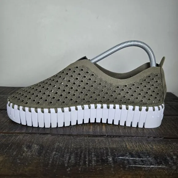 Ilse Jacobsen Hornbaek Tulip Womens Size 10 EU 40 Slip-On Loafer Shoes Green