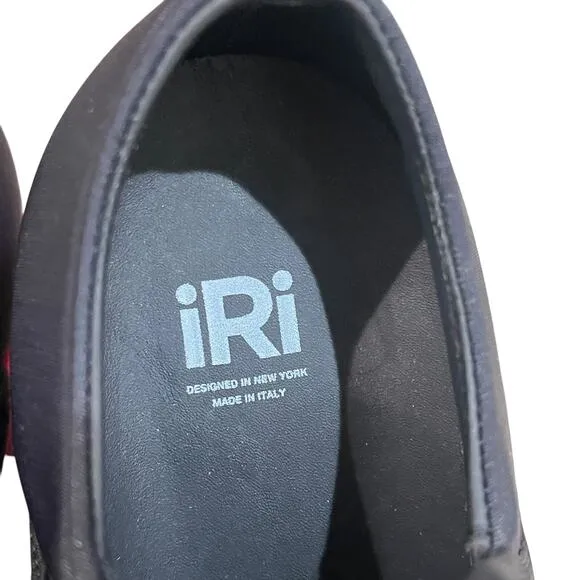 iRi Women's Wes I Neoprene Sneakers Shoes Slip on Black Red Size 38.5 US 8.5