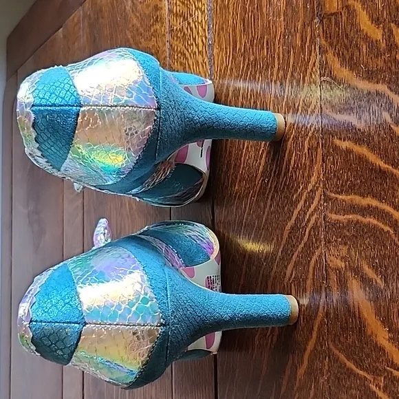 Irregular Choice Minoa cobra python snake shoes size 39 blue