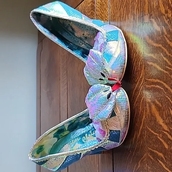 Irregular Choice Minoa cobra python snake shoes size 39 blue
