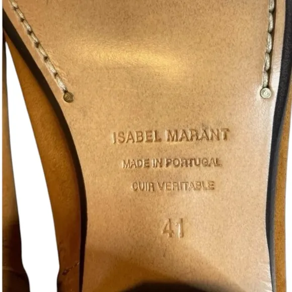 Isabel Marant Dacken Cognac Brown Suede Ankle Boots New in Box Size 41 (10)