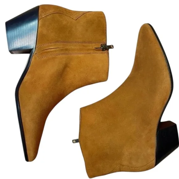 Isabel Marant Dacken Cognac Brown Suede Ankle Boots New in Box Size 41 (10)