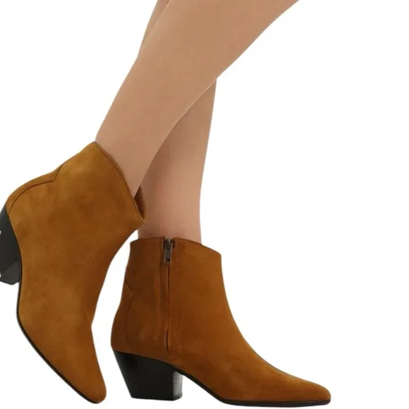 Isabel Marant Dacken Cognac Brown Suede Ankle Boots New in Box Size 41 (10)