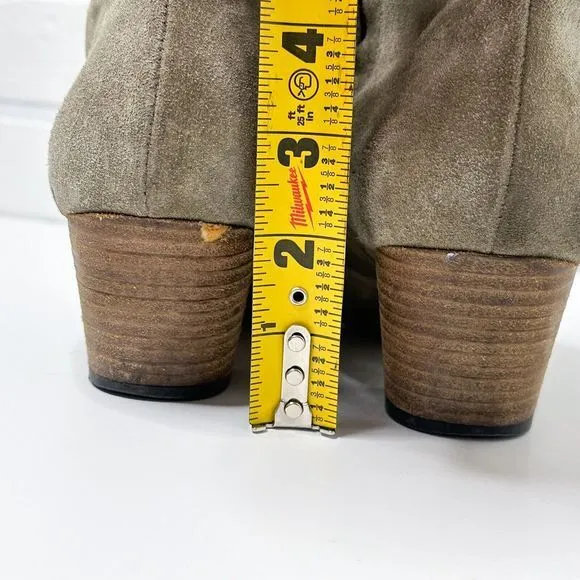 Isabel Marant Suede Dicker Dacken Booties Ankle Boot Olive Size 37/6.5 Western‎