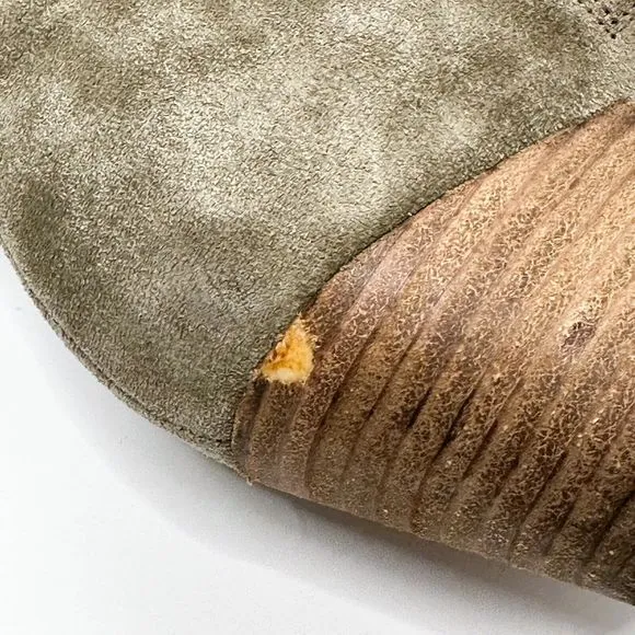 Isabel Marant Suede Dicker Dacken Booties Ankle Boot Olive Size 37/6.5 Western‎