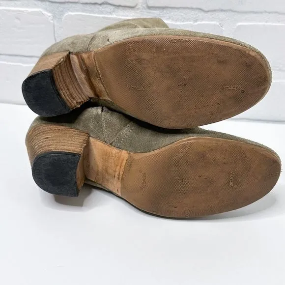 Isabel Marant Suede Dicker Dacken Booties Ankle Boot Olive Size 37/6.5 Western‎
