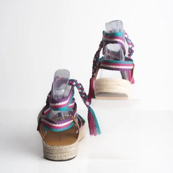 Isabel Marant Womens Malay Espadrille Sandals Flatform EU 40 US 10 Pink Purple