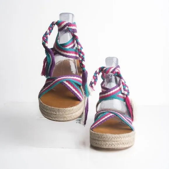 Isabel Marant Womens Malay Espadrille Sandals Flatform EU 40 US 10 Pink Purple