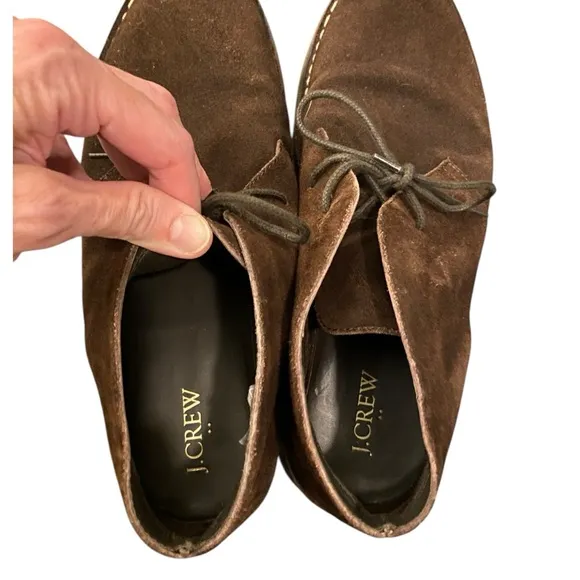 J. CREW Men’s 100% Suede Chukka Boots in Dark Brown Size 8