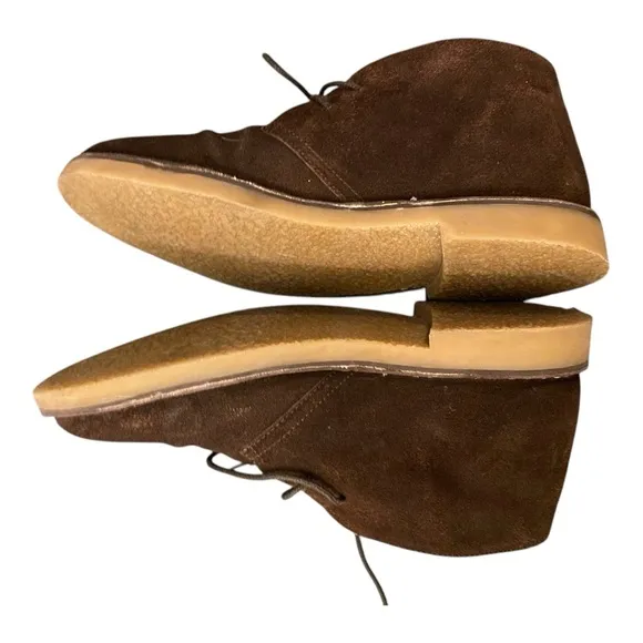 J. CREW Men’s 100% Suede Chukka Boots in Dark Brown Size 8
