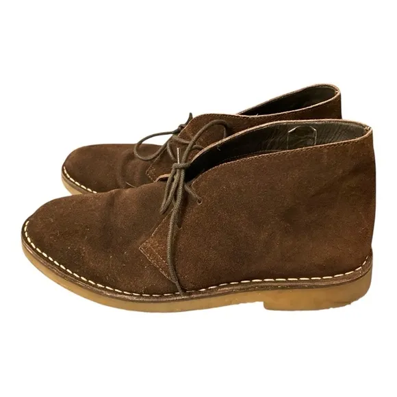J. CREW Men’s 100% Suede Chukka Boots in Dark Brown Size 8