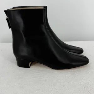 J. Crew Roxy Center seam Black Leather Back Zip Ankle Boots NEW Women’s Size 8