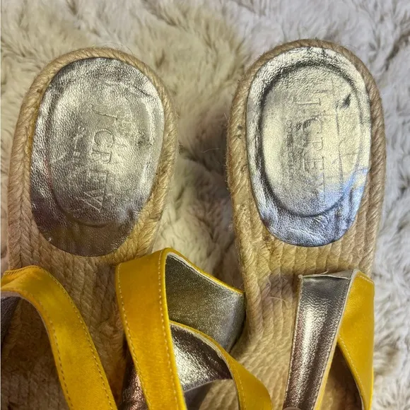 J. Crew Women's Golden Yellow Genuine Leather Cero Cuoio Made in Italy Size 10