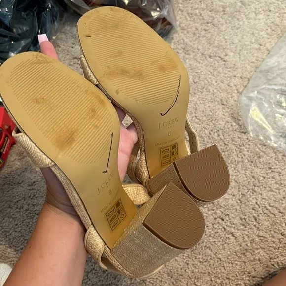 J Crew Woven heeled sandals BW880