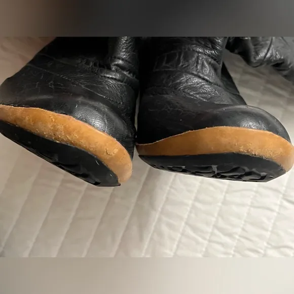 J Shoes Babette black leather boots