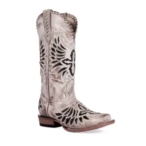 J.B. Dillon Reserve Women’s Western Boots 8B Tan Distressed Leather Cross
