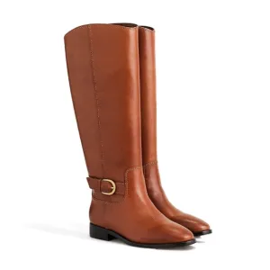 J.Crew Classic leather riding boots with buckle