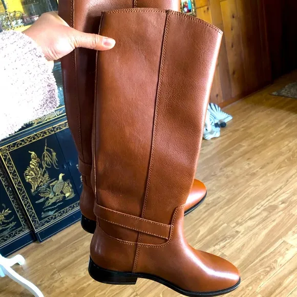 J.Crew Classic leather riding boots with buckle