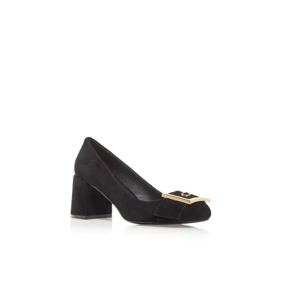 JEFFEREY CAMPBELL Womens Black Buckled Strap Facts Slip On Pumps Shoes 6 M