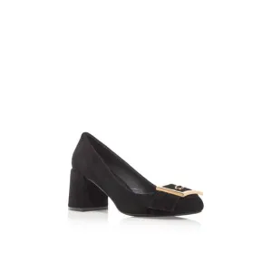 JEFFEREY CAMPBELL Womens Black Buckled Strap Facts Slip On Pumps Shoes 6 M