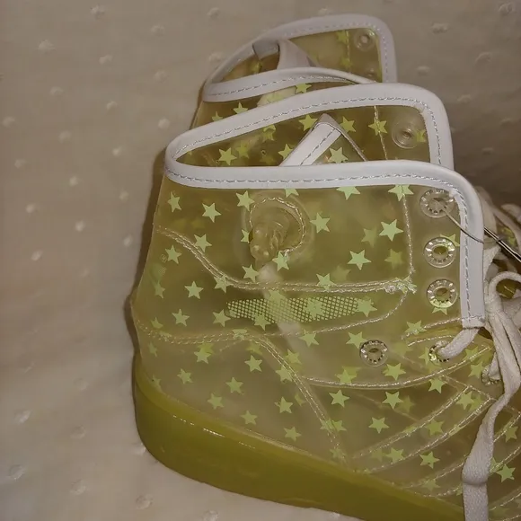 Jeremy Scott x Adidas Clear Glow in Dark Stars Sneakers Shoes