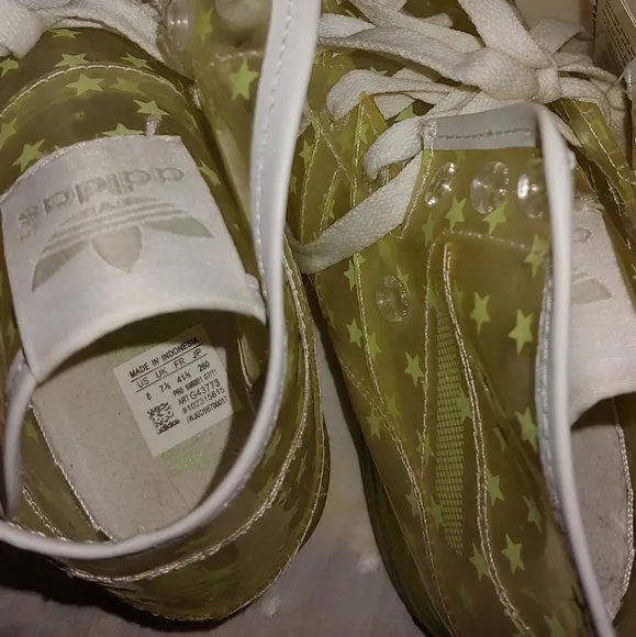 Jeremy Scott x Adidas Clear Glow in Dark Stars Sneakers Shoes