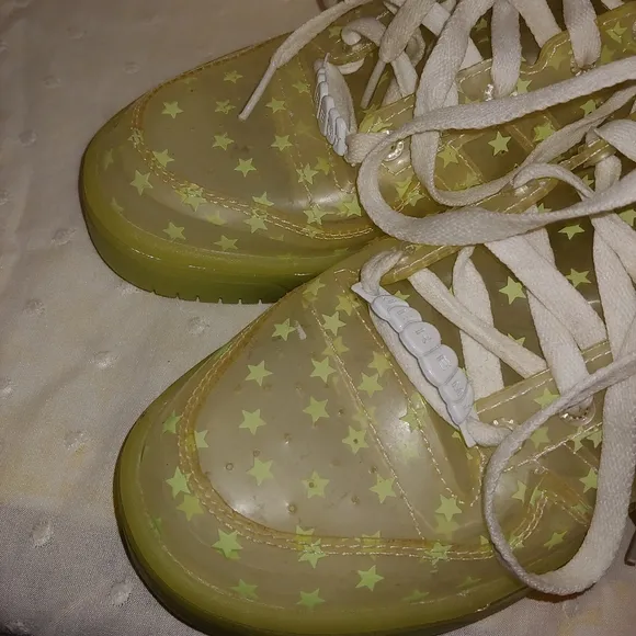 Jeremy Scott x Adidas Clear Glow in Dark Stars Sneakers Shoes