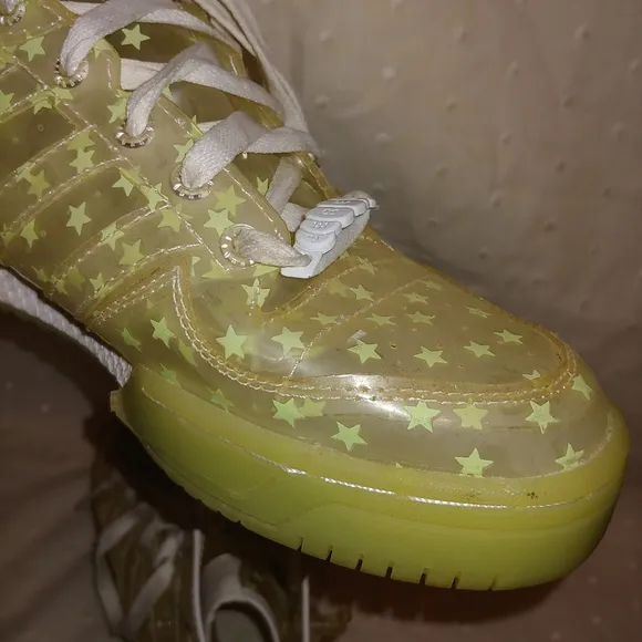 Jeremy Scott x Adidas Clear Glow in Dark Stars Sneakers Shoes