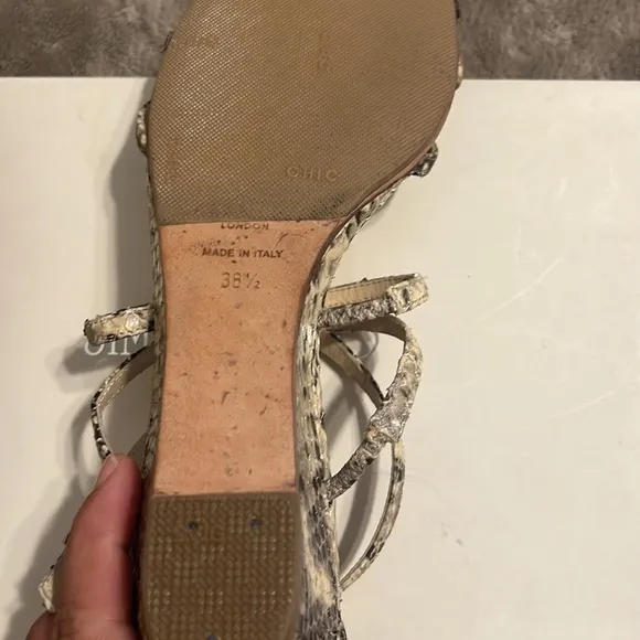 Jimmy Choi snake print leather shoes 38.5