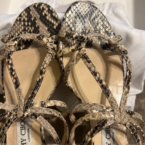 Jimmy Choi snake print leather shoes 38.5